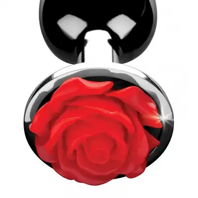 Booty Sparks - Red Rose S. Elegancki korek analny z czerwoną różą 