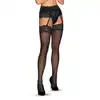 Obsessive - Klarita Stockings S/M Czarne pończochy z koronką
