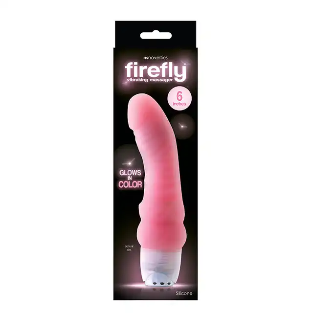  NsNovelties - Firefly Vibrating Massager 19 cm. Świecący w ciemnościach różowy wibrator 