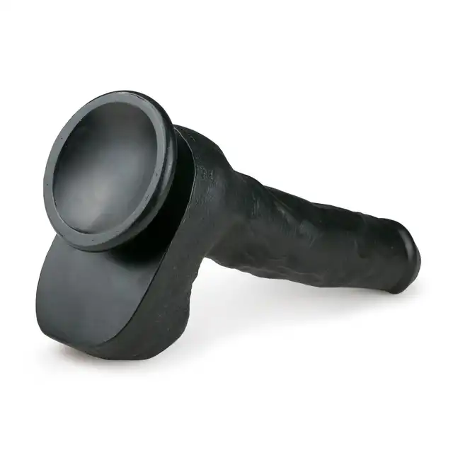 Easy Toys - Realistic Dildo Black - 29,5 Duży realistyczny członek z przyssawką