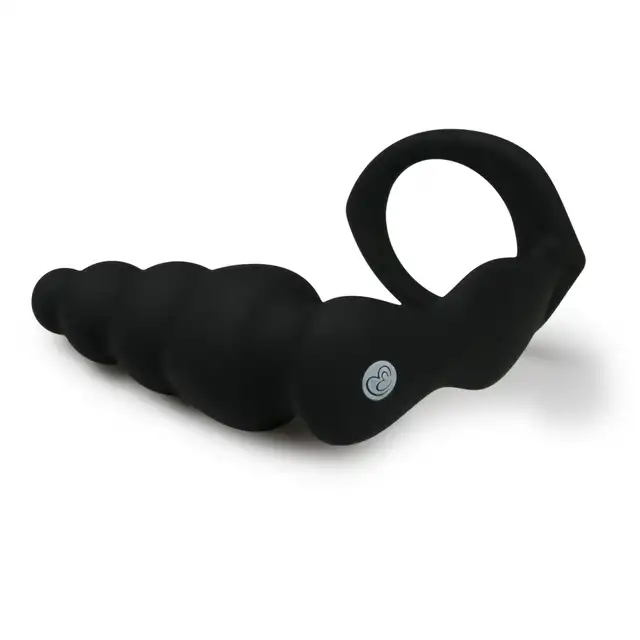 Easy Toys - Pleasing Plug With Ring Korek analny i pierścień na penisa z wysokiej jakości silikonu