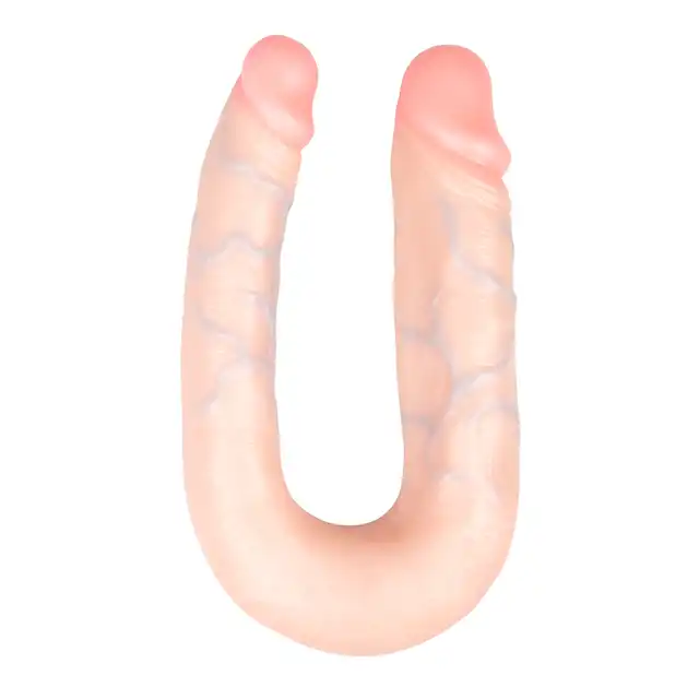 Easy Toys - Duo Dildo 17 cm Realistyczne dildo w kształcie litery U do podwójnej stymulacji