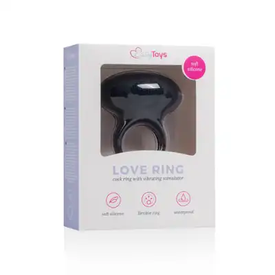 Easy Toys - Love Ring Vibro Ring wibrujący z wypustkami w kształcie serca