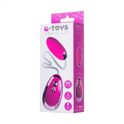 A-Toys - Vibrating Egg. Różowe jajeczko wibrujące z przewodowym pilotem. 