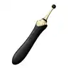 Zalo - Clitoral Bess Black USB. Luksusowy stymulator łechtaczki i punktu G, 3 nakładki. Mega design. 