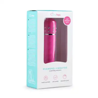 Easy Toys - Mini Vibrator Twisted - Pink Nieduży wibrator w wersji skrętnej z kryształkami 11,4 cm kolor różowy