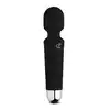 Easy Toys - Wonder Wand Black Masażer 18 wzorów wibracji, ładowny na USB