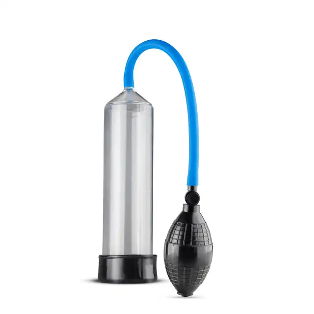Easy Toys - Johnny Pump Blue Pompka powiekszajaca penisa 23 cm - przezroczysta z podziałką !