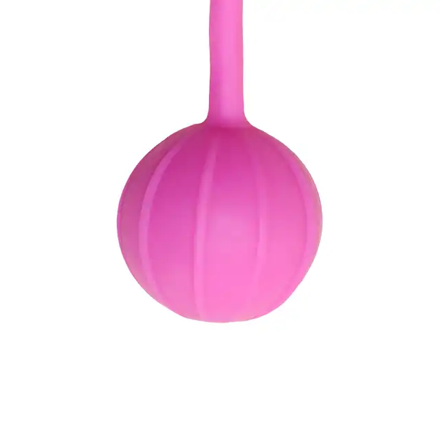 Easytoys Vertical Ribbed Geisha Balls Silikonowe kulki gejszy z prążkami dla dodatkowej stymulacji. Kolor rózowy