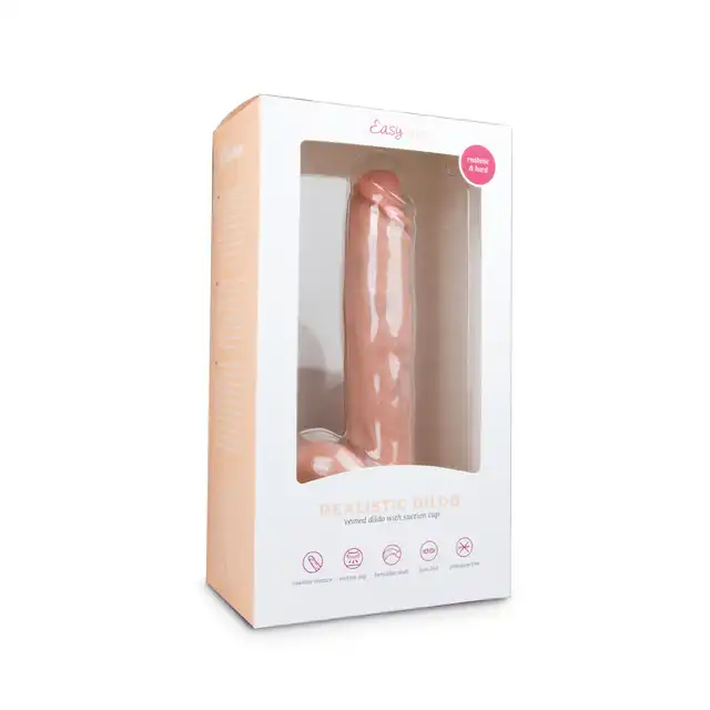 Easy Toys - Realistic Dildo - 26,5 cm Realistyczny, duży członek z przyssawką w kolorze naturalnym
