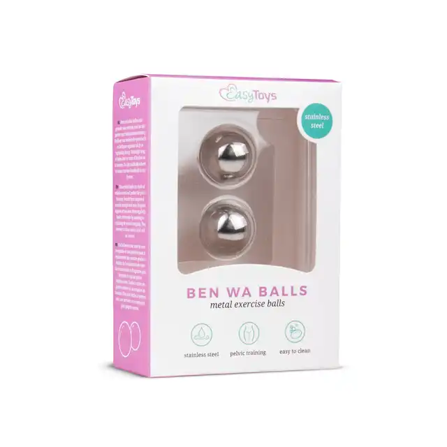 Easy Toys - Ben Wa Balls Silver Kulki gejszy 19 mm kolor srebrny