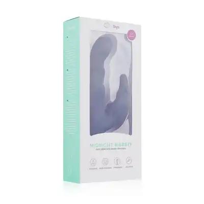 Easy Toys - Midnight Rabbit Black - Wibrator stymulujący punkt G i łechtaczkę - 10 programów, USB