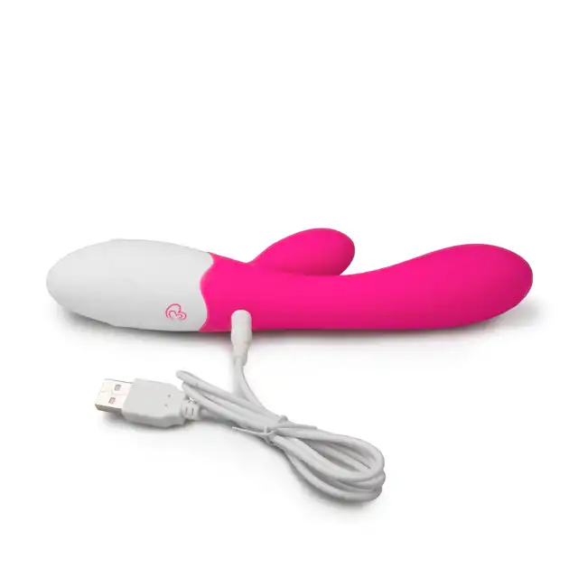 Easy Toys - Aurora Galaxy Vibe Pink Silikonowy wibrator z podwójną stymulacją,10 programów, USB