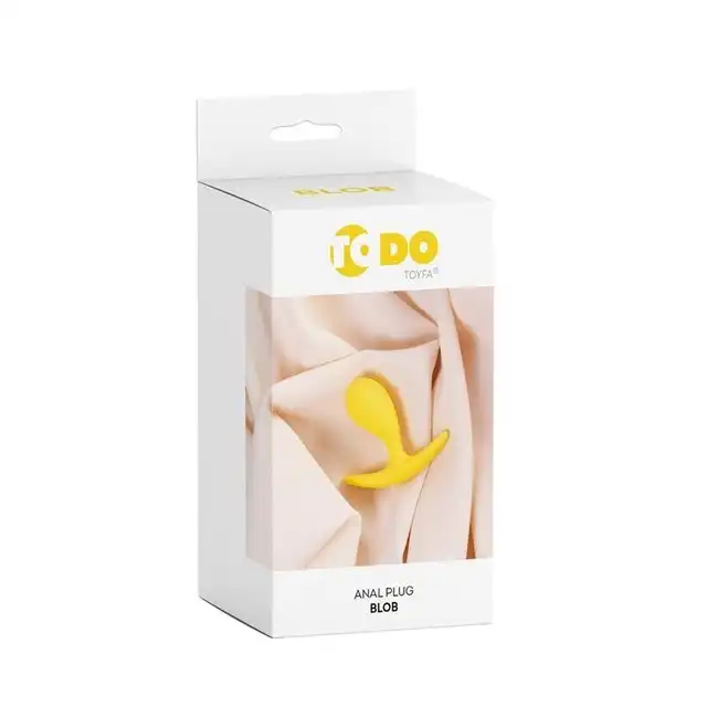 ToDo - Anal Plug Blob. Żółta silikonowa wtyczka analna, super opływowy kształt 
