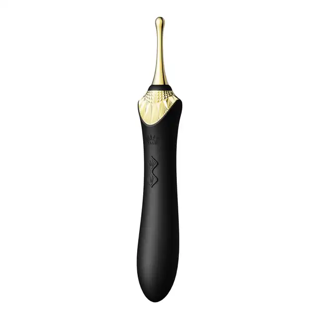 Zalo - Clitoral Bess Black USB. Luksusowy stymulator łechtaczki i punktu G, 3 nakładki. Mega design. 