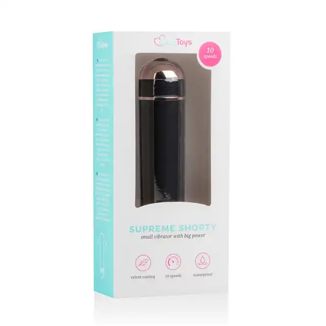Easy Toys - Supreme Shorty  Vibrator Śliczny miniwibratorek - 10 różnych ustawień wibracji, kolor czarny