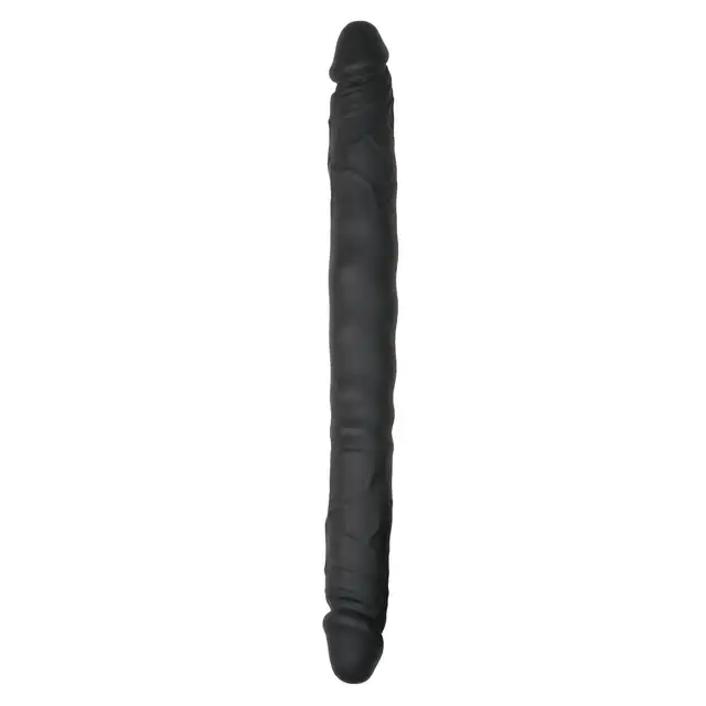 Easy Toys - Silicone Double Ended Dildo Realistyczne podwójne dildo 30 cm w kolorze czarnym