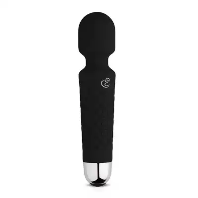 Easy Toys - Wonder Wand Black Masażer 18 wzorów wibracji, ładowny na USB