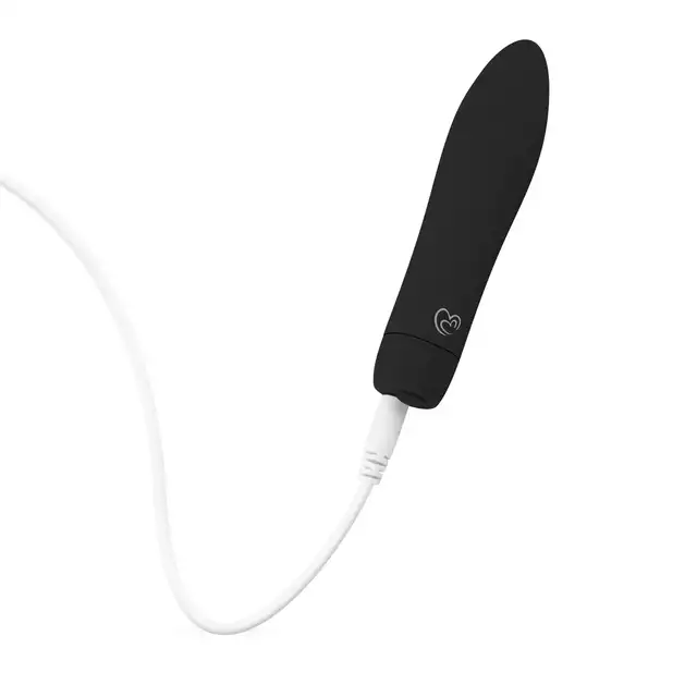 Easy Toys - Velvet Vibe Black Aksamitny mini wibrator, który możesz zabrać pod prysznic !