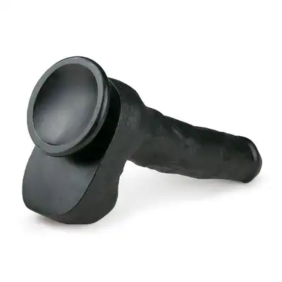 Easy Toys - Realistic Dildo Black - 29,5 Duży realistyczny członek z przyssawką