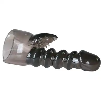 Easy Toys - Spiral Wand Attachment . Czarna nakładka na magiczną różdżkę. Stymulująca spirala 