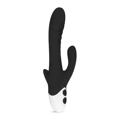 Easy Toys - Stellar Vibe Rabbit - Black Wibrator króliczek z miękkiego silikonu z potrójną stymulacją
