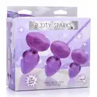 Booty Sparks - Purple Glitter Gem Set. Zestaw treningowy akrylowych, fioletowych korków analnych