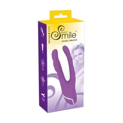 Sweet Smile - Double Vibrator - podwójny wibrator, podwójna przyjemność! Stymulacja waginalna i analna