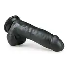 Easy Toys Realistic Dildo - 20 cm Realistyczne dildo z przyssawką w kolorze czarnym 20 cm