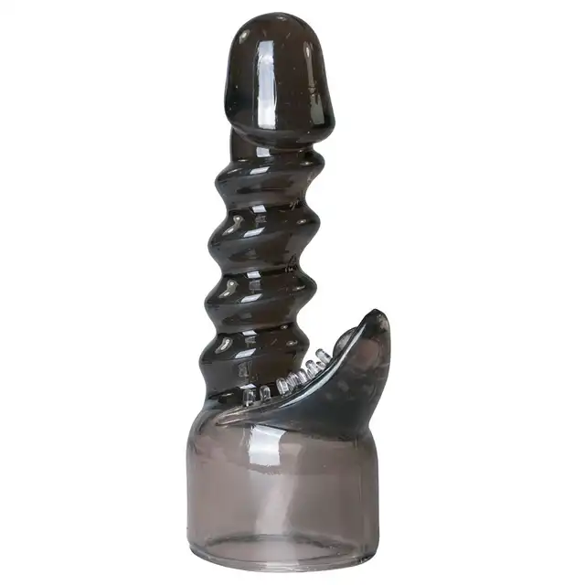 Easy Toys - Spiral Wand Attachment . Czarna nakładka na magiczną różdżkę. Stymulująca spirala 