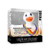I Rub My Duckie 2.0 - Pride White. Wibrująca kaczuszka z motywem tęczy. 7 trybów wibracji. 