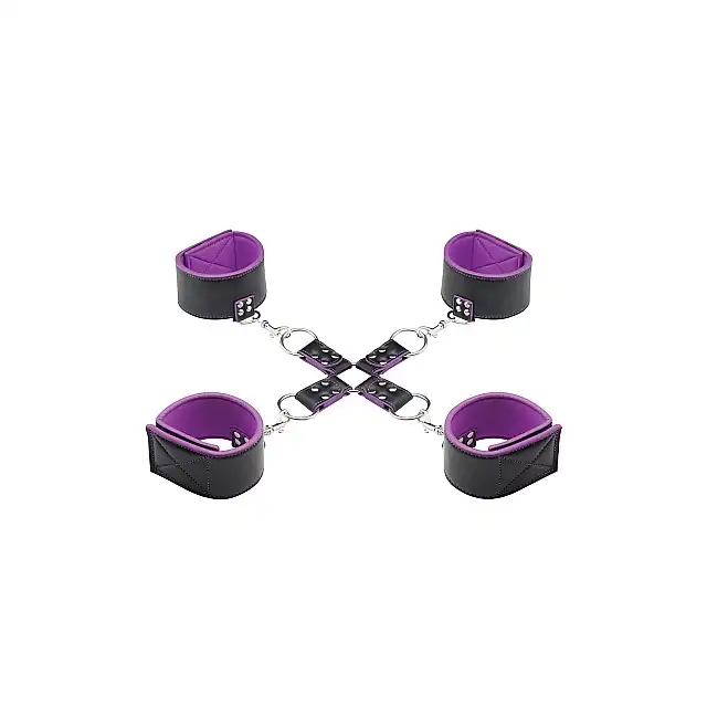 Ouch! - Reversible Hogtie Premium Purple - fioletowy zestaw do krępowania