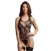 Le Desir - Crotchless Rhinestone Halter - unikatowy bodystocking