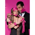 Ouch! Beginners Bondage Kit - Pink. Wieloczęściowy zestaw BDSM dla początkujących w kolorze różowym