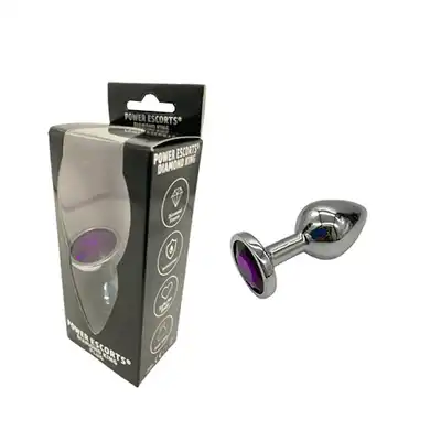 Plug-Diamond King Butt Plug - Metal Medium Purple