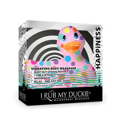 I Rub my Duckie 2.0 - Happiness Pink&amp;Multi. Najnowsza wersja kultowej kaczki do masażu ciała. 7 programów. Mega design.