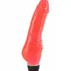 Seven Creations - Jelly Vibrator. Czerwony żelowy wibrator 20 cm 