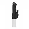 GC - Rotating Bunny Vibrator Black - wibrator z króliczkiem oraz grubszą końcówką, zapewni niesamowity orgazm! Mega sale!