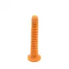 Kiotos - Goldplay Ribbed S. Prążkowane miękkie złote dildo 25 cm długości 