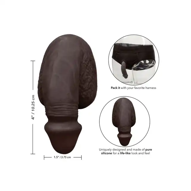 Calexotics - Packer Gear Black 10,25 cm. Paker/wypełniacz do bielizny. Realistyczny odlew!