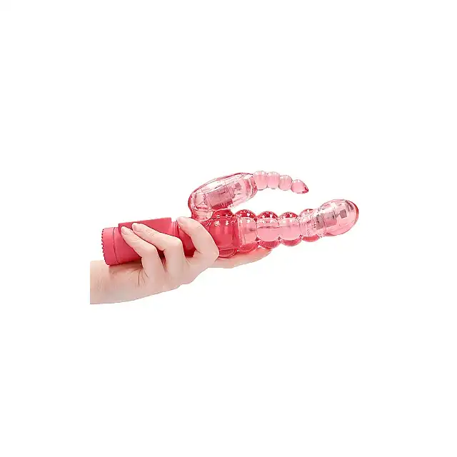 Shots Toys - Rotating Bubbles. Rotacyjny wibrator ze stymulacją łechtaczki. Teksturowany 