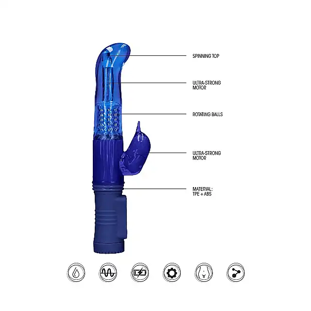 Shots Toys - Rotating Dolphin. Wibrator rotacyjny z delfinkiem. Idealny do punktu G 