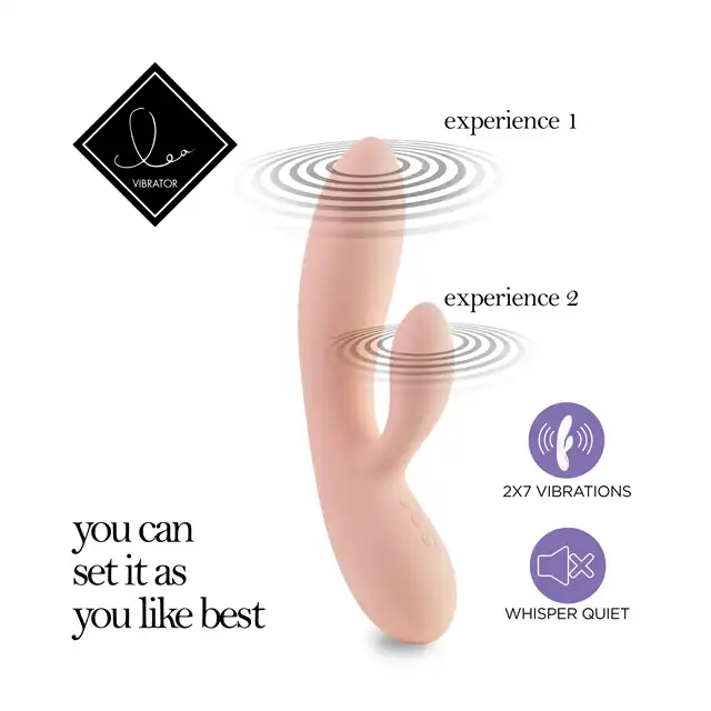 Feelztoys - Lea Rabbit Vibrator Citrus - wibrator do stymulacji punktu G i łechtaczki w ślicznym pomarańczowym kolorze