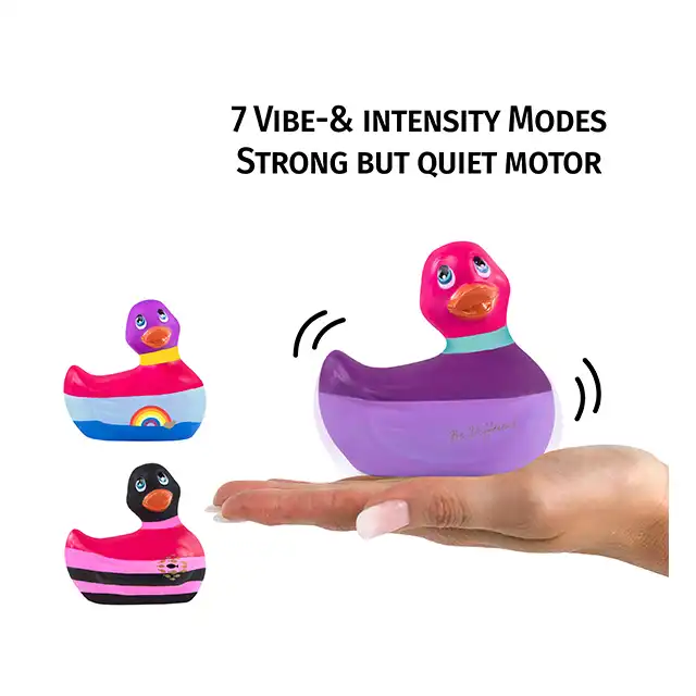Big Teaze Toys - I Rub my Duckie 2.0 Colours Pink. Cudowna dyskretna wibrująca kaczuszka w najnowszej wersji. 7 programów.