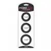 Lovetoy - Power Plus Silicone Snur Ring Set. Zestaw 3 silikonowych pierścieni na penisa w kolorze czarnym 
