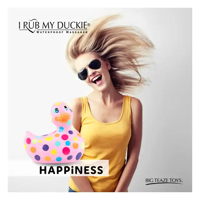 I Rub my Duckie 2.0 - Happiness Pink&amp;Multi. Najnowsza wersja kultowej kaczki do masażu ciała. 7 programów. Mega design.