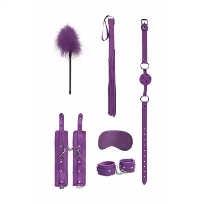 Ouch! - Beginners Bondage Kit - Purple - fioletowy zestaw do zniewalania