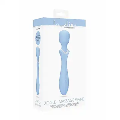 Loveline - Jiggle Wand Light Blue - wodoodporna różdżka, która dostarczy Ci mocnych wibracji