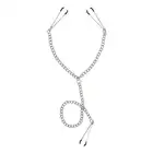 Master Series - Nipple to Clit Tweezer Clamp. Zaciski na sutki i łechtaczkę połączone łańcuszkiem