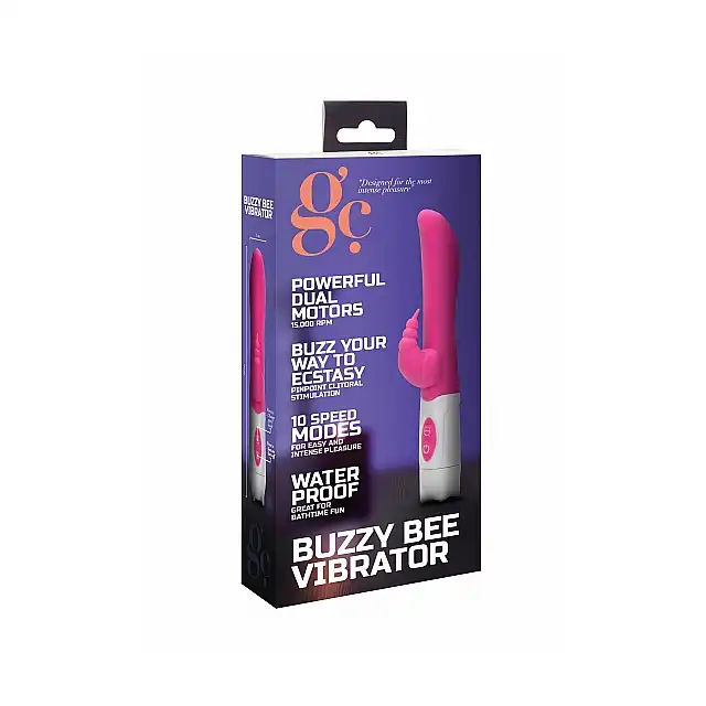 GC - Buzzy Bee Vibrator Pink - różowy wibrator z możliwością stymulacji łechtaczki